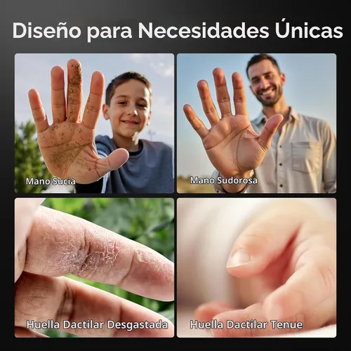 Vista 4 de NUTOMO Palm Vein Smart Lock: cerradura de palma para puerta de entrada sin llave, teclado WiFi integrado, cerrojo digital electrónico con control