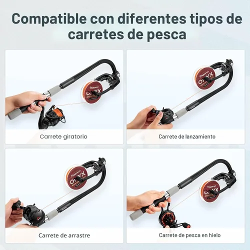 Vista 3 de Piscifun Máquina bobinadora de línea de pesca, sistema de estación bobinadora de carrete giratorio