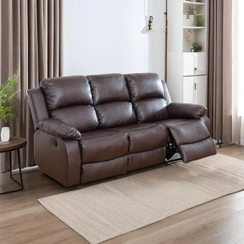 Vista 18 de A Ainehome Sofá reclinable de lujo, juego de muebles de sala de estar, sofá reclinable para caravana, sofá biplaza reclinable, para sala de estar