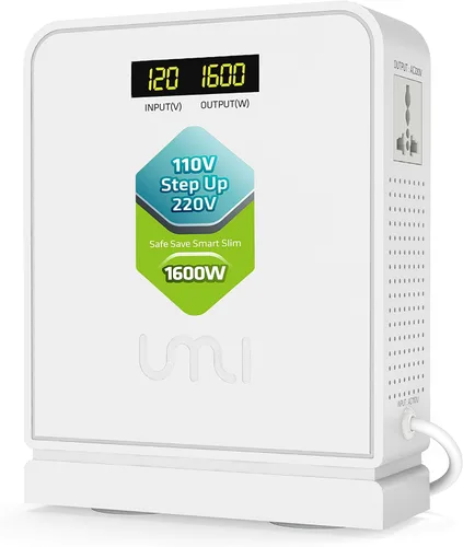 Vista 9 de UMI Step Up 110v a 220v Convertidor de voltaje 800W para Europa y Asia 220-240V Uso de electrodomésticos en EE. UU. Canadá México - Transformador