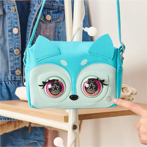 Vista 7 de Purse Pets, Metallic Mood Flashy Frenchie, Interactive Pet Toy & Crossbody Kids Purse