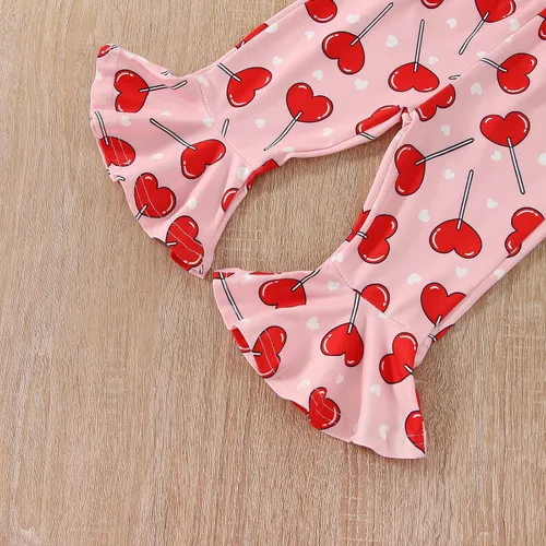 Vista 34 de FIOMVA Conjunto de ropa de 3 piezas con estampado de corazón para bebé recién nacida, para el día de San Valentín
