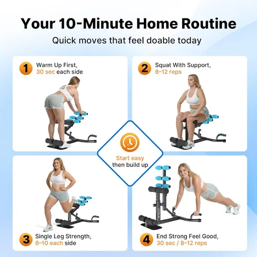 Vista 7 de MERACH Deep Squat Machine for Women, Adjustable Glutes Trainer Machine, Core & Leg Exercise, Push Up Board Workout Equipment at Home Gym