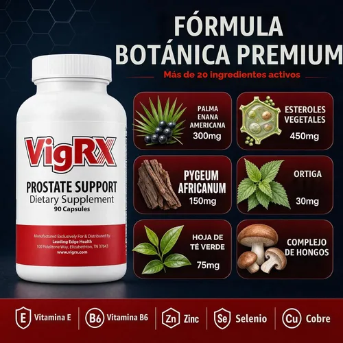 Vista 5 de VigRX Suplemento de apoyo para la próstata para hombres – Advanced Saw Palmetto & Herbal Blend – Apoya el flujo urinario saludable, el vaciado