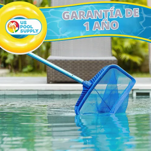 Vista 6 de U.S. Pool Supply Poste telescópico de piscina de 12 pies – Red de aluminio para piscina, rastrillo, cepillo, mango de cabeza al vacío, adjunta