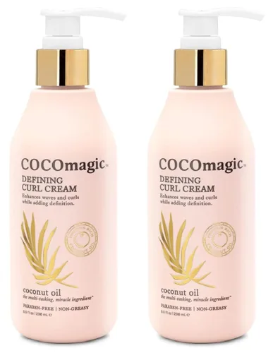 Vista 7 de Cocomagic Defining Curl Cream Control extra del encrespamiento Protege contra puntas abiertas y roturas Sin parabenos (8 onzas)