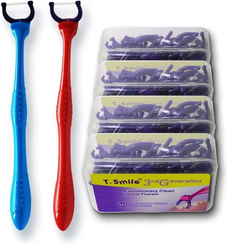 Vista 9 de T.Smile Evolutionary Clean - Kit de recambios de hilo dental más mango largo (1 mango + 100 recambios)