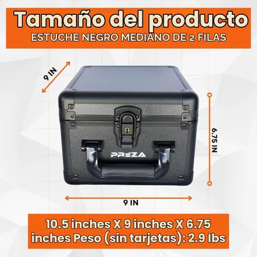 Vista 6 de PREZA Caja de almacenamiento para tarjetas graduadas, estuche de exhibición de tarjetas deportivas premium para tarjetas deportivas graduadas