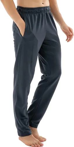 Vista 4 de ElsMorr Pantalones deportivos para hombre con bolsillos con cremallera, ligeros, transpirables, de secado rápido, senderismo, correr, deportes al