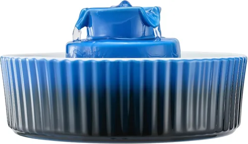 Vista 9 de VEVOR - Fuente de agua de cerámica para gatos, fuente de agua VEVOR de 2.1L/71 onzas, dispensador de agua de porcelana, bomba ultrasilenciosa, área