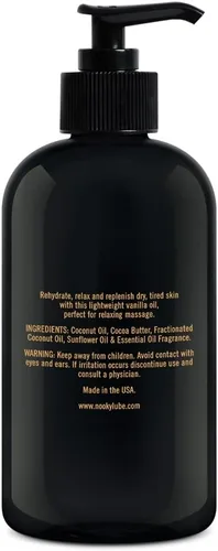 Vista 7 de Aceite de masaje de vainilla Nooky con aceite de coco fraccionado. 16 onzas