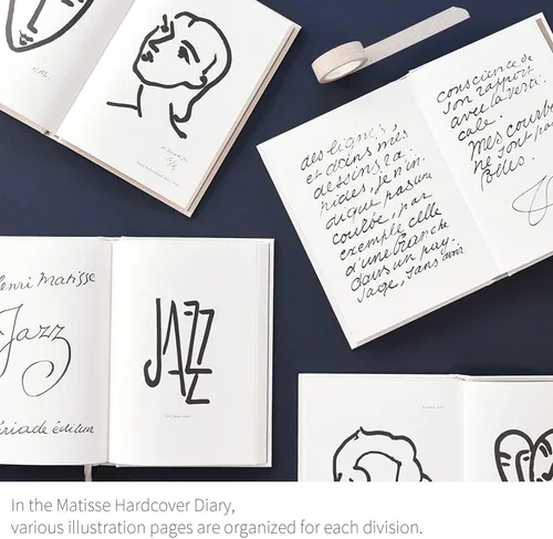 Vista 6 de Monolike Agenda de tapa dura Henri Matisse, HENRI MATISSE JOURNAL I. Planificador académico, planificador semanal y mensual