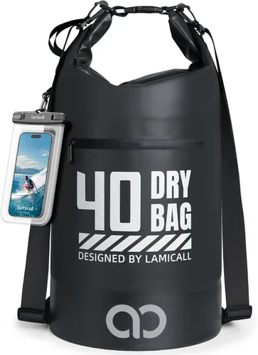 Vista 23 de Lamicall Bolso Seco Pequeño, Bolso Impermeable - [Duradero y Flotante] Bolso a Prueba de Agua de 1.32/2.64/5.28/7.92/10.56 galones con Funda