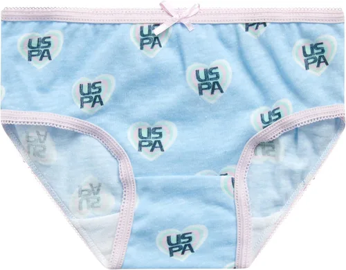 Vista 4 de US Polo Assn Ropa interior para bebés y niñas 100 algodón pantalones de entrenamiento paquete de 10 a granel