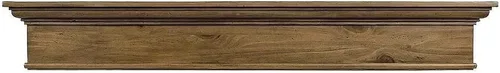 Vista 5 de MANTELSDIRECT Estante flotante de madera para chimenea de 60 pulgadas sin terminar, Bellamy de Mantels Direct, estante de pared rústico de madera