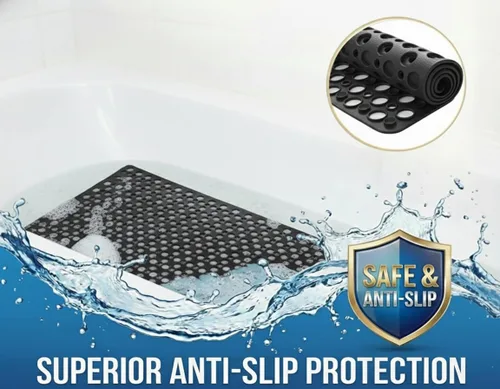 Vista 3 de Tapete antideslizante para tina, extra suave, elastómero termoplástico, para niños, lavable a máquina