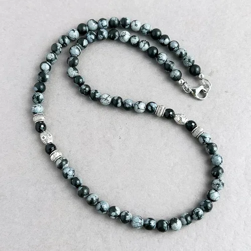 Vista 13 de Mami's Gem Studio Collar para hombre, piedra preciosa de 0.236 in, colección de estilo elegante, hecho a mano en Estados Unidos