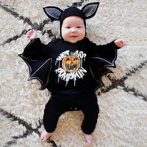 Vista 4 de Disfraz de murciélago para bebé, niño, 1er Halloween, talla 3-24 meses