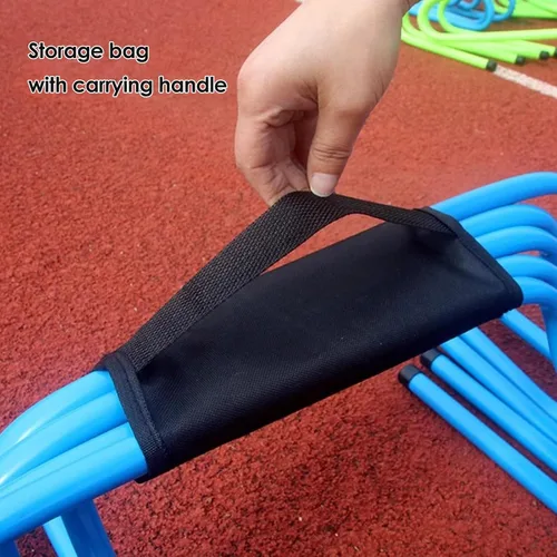 Vista 6 de YXXSDP Entrenamiento de velocidad de agilidad obstáculos para atletas, equipo de práctica deportiva portátil multicolor para entrenamiento
