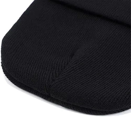 Vista 2 de KKNQRZ Gorro de anime, lindo gorro de punto bordado, holgado, cálido, para otoño, invierno, parejas
