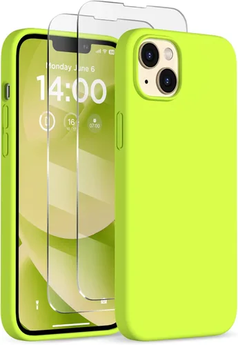Vista 18 de Funda de silicona diseñada para iPhone 14 Plus, con 2 protectores de pantalla, funda protectora de cuerpo completo a prueba de golpes, funda delgada