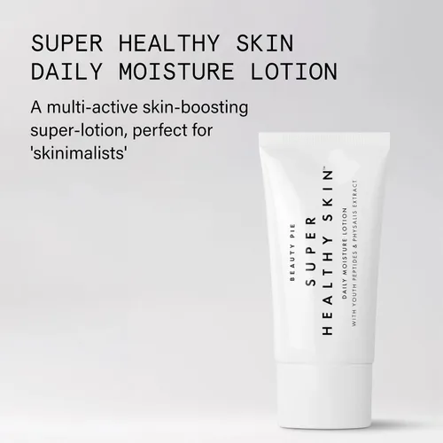 Vista 2 de Beauty Pie Super Healthy Skin Daily Moisture Lotion, 6.8 fl oz (6.7 fl oz) – Crema hidratante ligera y sin fragancia con ácido hialurónico, péptidos