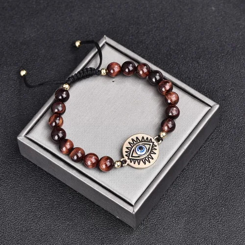 Vista 3 de ZPMMPZ Natural Stone Beaded Bracelet for Men Birthday Christmas
