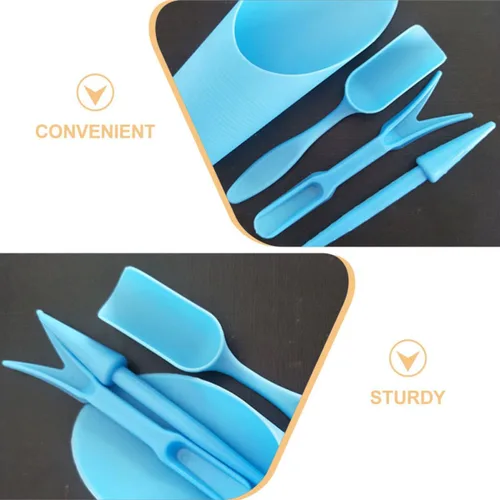 Vista 8 de Abaodam Succulent Planting Tools Kit PP Garden Hand Tool Set for Indoor Transplanting Digging Soil Loosening Succulent Care Accessories Blue