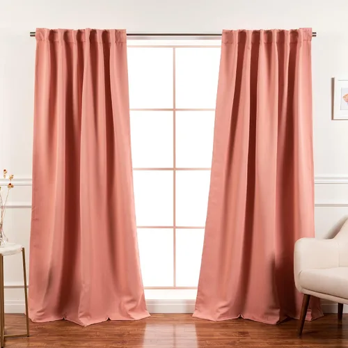 Vista 56 de Best Home Fashion Paneles de cortinas opacas de alta calidad, con aislamiento térmico sólido, cortinas opacas para tratamiento de ventanas