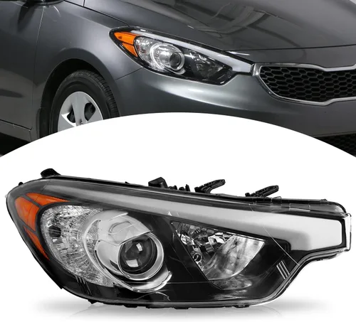 Vista 9 de SOCKIR - Repuesto de faros delanteros para Kia Forte 2014-2016, LH y RH con bombillas Lado del conductor y del pasajero