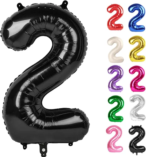 Vista 18 de Globo negro del número 0 de 40 pulgadas – globo número 0, decoraciones