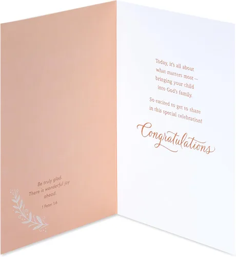 Vista 2 de American Greetings - Tarjeta de Bautizo (Alegría Maravillosa por Venir)