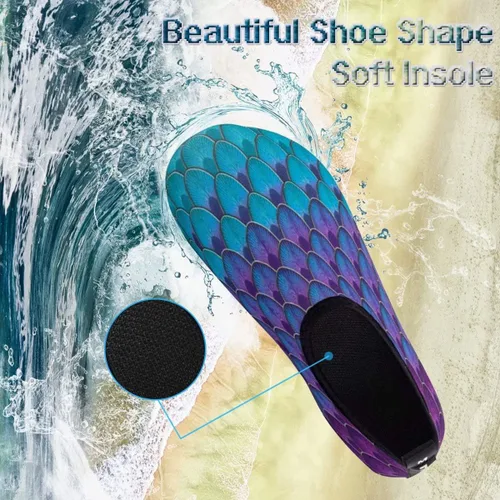 Vista 2 de YALOX - Zapatos acuáticos, de secado rápido, sensación de pies descalzos, para mujer y hombre calcetines acuáticos para exterior, playa, natación