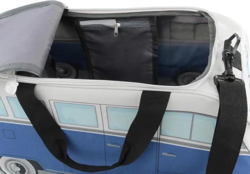 Vista 7 de BRISA VW Collection - Volkswagen Samba Bus T1 Camper Van Sport, gimnasio, bolsa de viaje, bolsa de lona con compartimento para zapatos y artículos