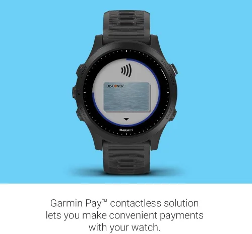 Vista 7 de Garmin Forerunner 945, Reloj inteligente GPS de calidad prémium para correr/triatlón con música, negro - 010-02063-00