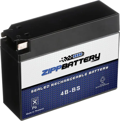Vista 2 de ZIPPBATTERY YTX4B-BS 12V 40 CCA AGM – Batería de 2Ah libre de mantenimiento para scooter, mini ATV, bicicleta de bolsillo – Terminal de pestaña