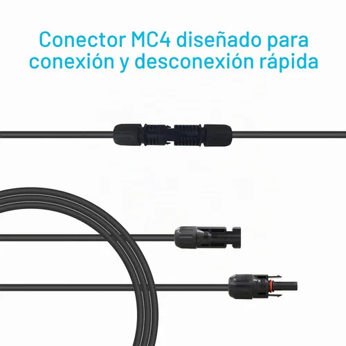 Vista 4 de Renogy Cable de extensión del adaptador solar de 1.5 pies 12 AWG, conector