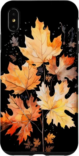 Vista 11 de Autumn Leaves Watercolor Art Fall Season Thanksgiving Case for iPhone 17