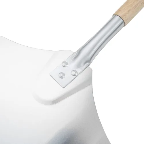 Vista 10 de Restaurantware Met Lux - Pala de pizza de 14 x 12 pulgadas, 1 pala de pizza duradera, con mango de madera para hornos domésticos o comerciales