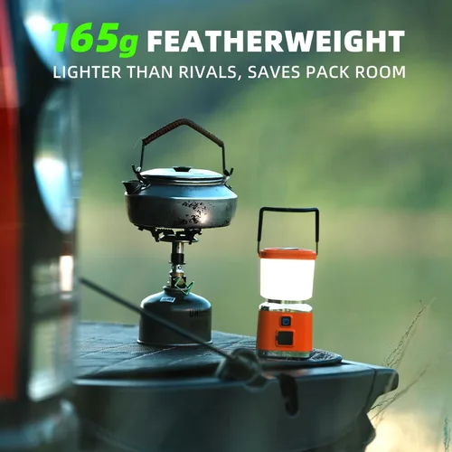 Vista 9 de Allspark Linterna LED recargable para campamento, 1000 lúmenes, 4 modos de luz, luces magnéticas para camping, linterna portátil brillante, luces