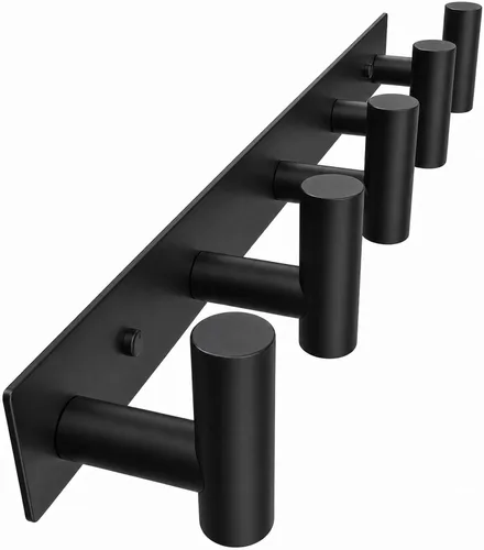 Vista 21 de Perchero de Pared Montado - 3 Ganchos, Ganchos de Pared de Acero Inoxidable Resistente para Toalla, Bolso de Abrigo, Perchero para Sombreros Negro