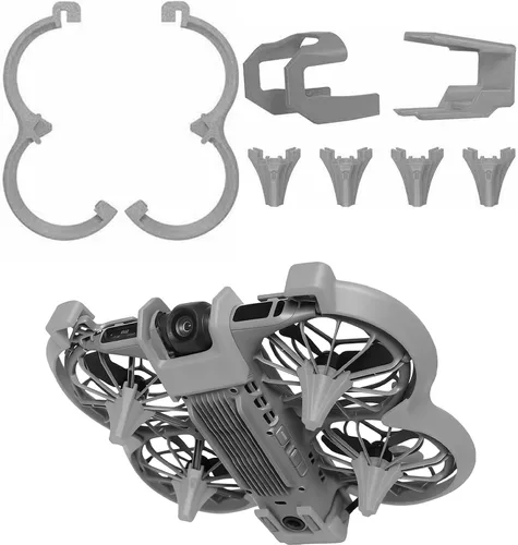 Vista 8 de Juego de protección anticolisión 3 en 1 para DJI Neo 2, protector de hélice + protector de parachoques de cardán+ tren de aterrizaje para DJI Neo 2