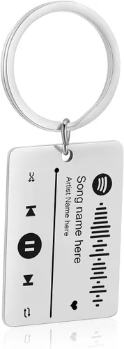 Vista 7 de Spotify - Llavero personalizado con código de música con código de Spotify Negro