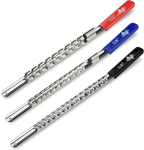 Vista 9 de NEIKO 03975A - Soporte magnético para llaves de tubo, unidad de 1/2 pulgadas, bandeja para llaves de tubo de 25/64 a 1.06 pulgadas SAE, organizador