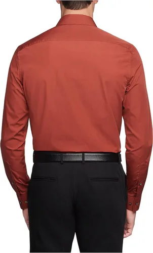 Vista 2 de Van Heusen - Camisa de vestir para hombre, corte regular, camisa unicolor de popelina