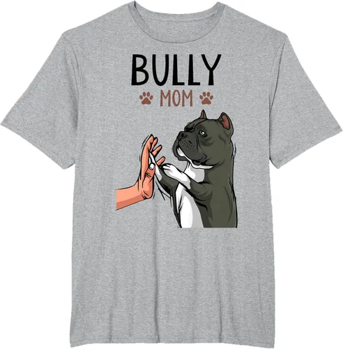 Vista 44 de American Bully Mom Cute Dog Mama Camiseta divertida para mujer, Blanco, S
