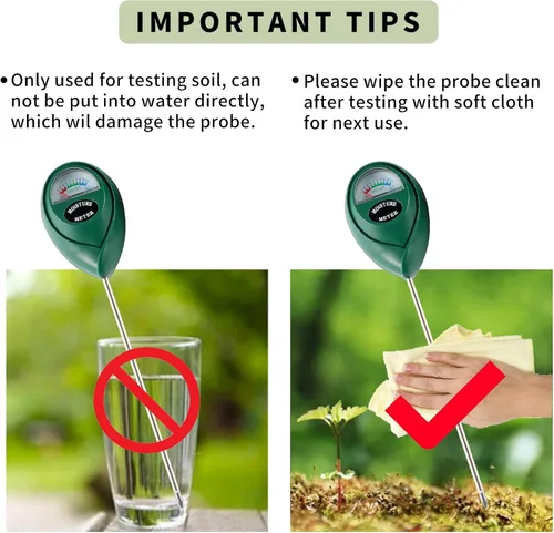 Vista 6 de Medidor de Humedad del Suelo de Sonda Larga Extendida, Paquete de 2 Medidores de Agua para Plantas, Medidor de Suelo, Sensor de Humedad, Higrómetro