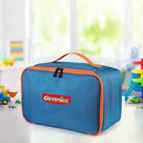 Vista 6 de Gemmicc Estuche de transporte de juguetes, bolsa de almacenamiento de azulejos magnéticos, organizador de tela Oxford resistente al agua, caja
