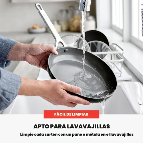 Vista 5 de GreenPan x Bobby Flay - Juego de utensilios de cocina anodizado duro antiadherente, 10 piezas, ollas y sartenes de cerámica sin PFAS, apto