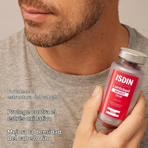 Vista 3 de ISDIN Lambdapil Hair Density Capsules For HIM